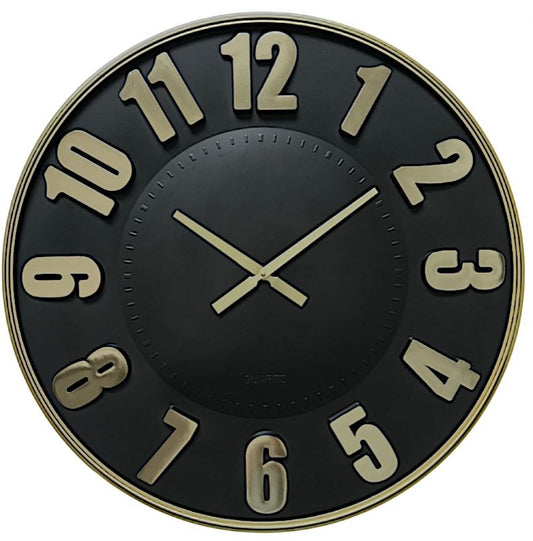 75cm Black Wall Clock 3582-3B