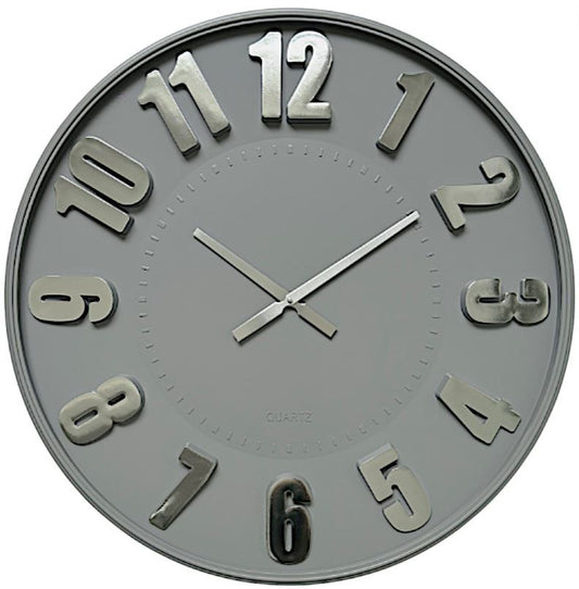 75cm Silver Wall Clock 3582-5