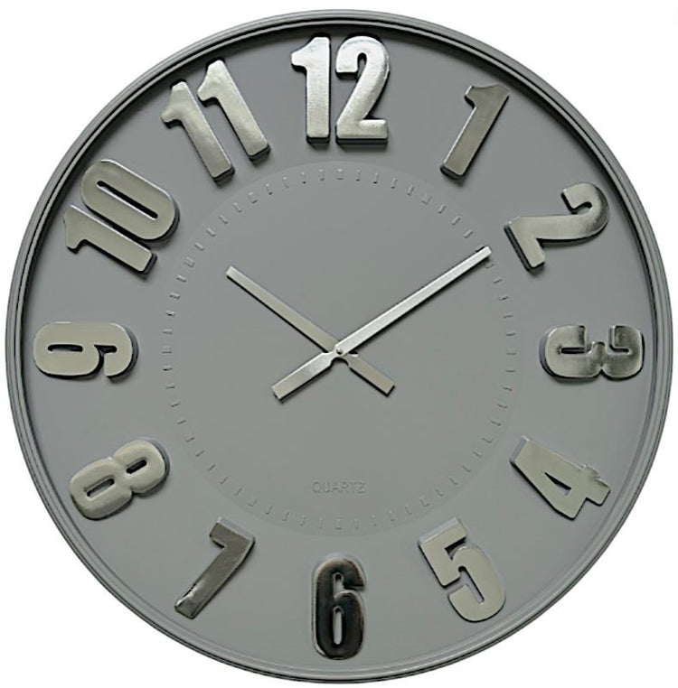 75cm Silver Wall Clock 3582-5