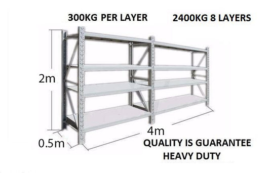 Shelve Racking 4m x 2m x 0.5m