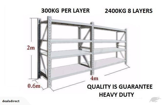 Shelve Racking 4m x 2m x 0.6m