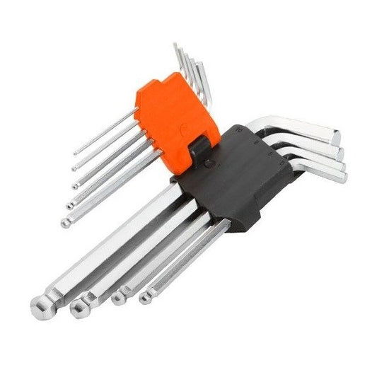 BALL POINT EXTRA-LONG ARM HEX KEY SET 9PCS 207609