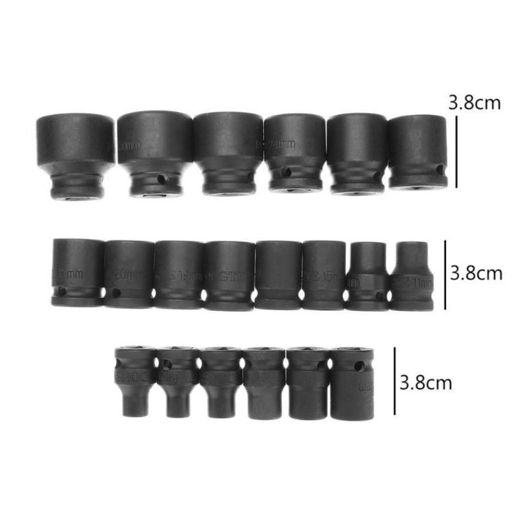 SOCKET BLACK AIR IMPACT 1/2" DRIVE 20PCS SET