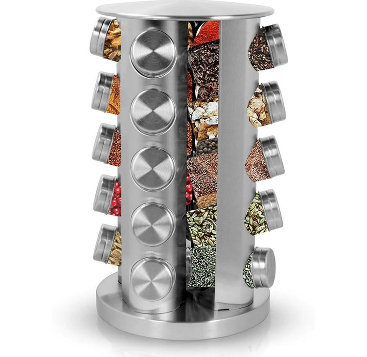Spice Rack Stand Rotating Glass 20PC A66-20