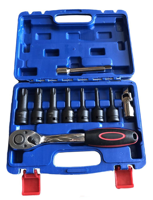 IMPACT TORX BIT SOCKET SET 10PCS 1/2" DR.