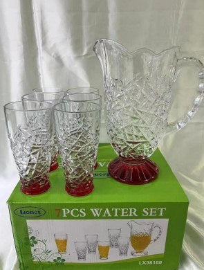 Glass Cup and Jug Set 7pc 38188
