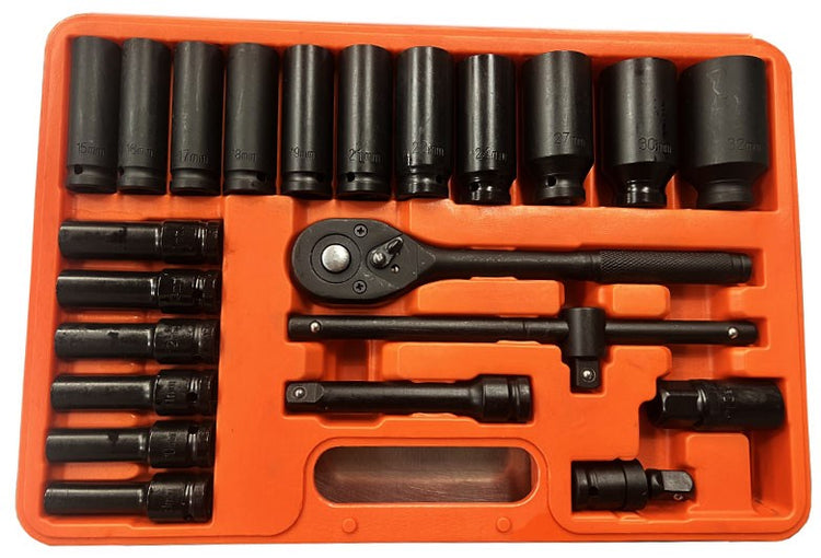 Black Impact Socket 23pc 1/2" A-28 SDTT22