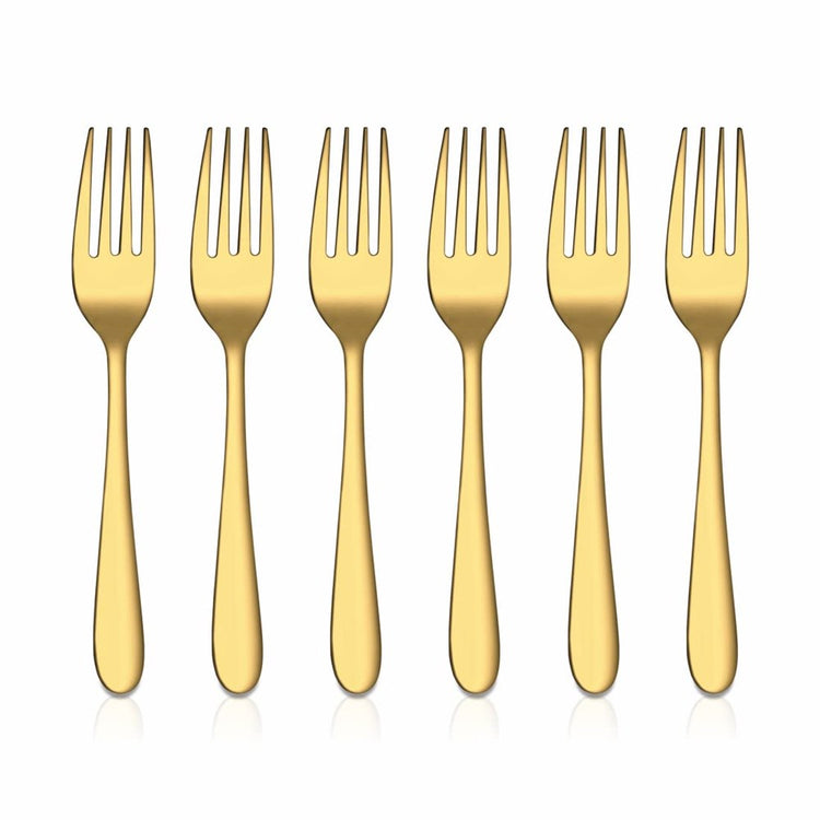 Gold Fork Stainless Steel 6pc