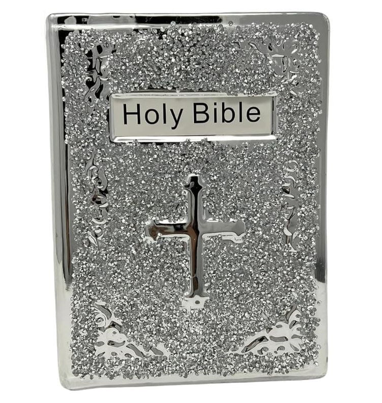 Crushed Crystal Holy Bible Decor