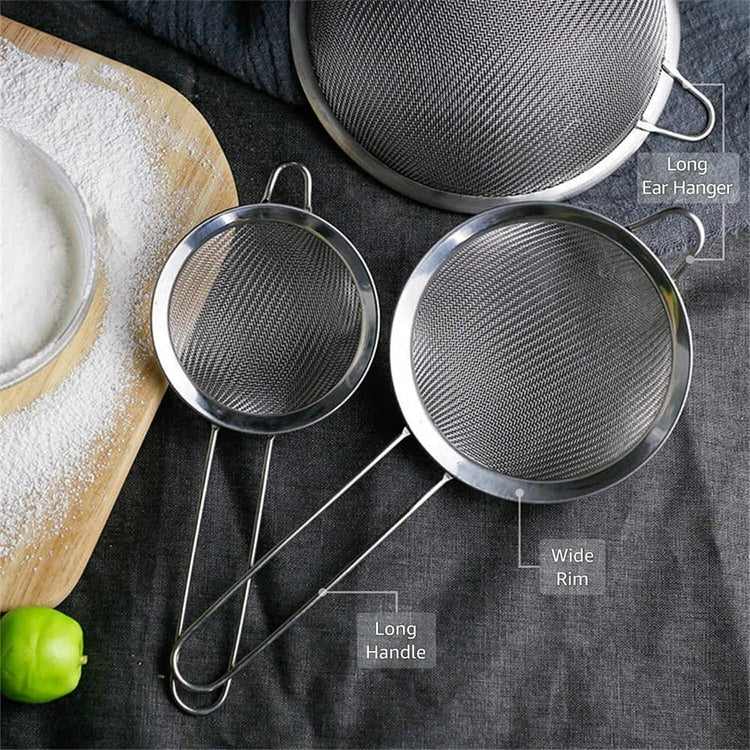 Stainless Steel Strainers 3pc 12-16cm 725-9
