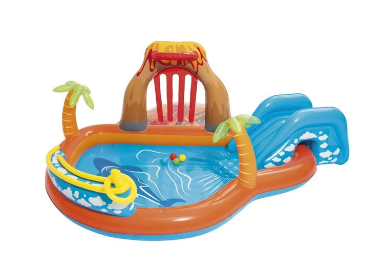 Inflatable Pool With Slide & Play Center 53069