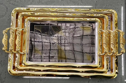 3pc Serving Tray Silver 5994-NN