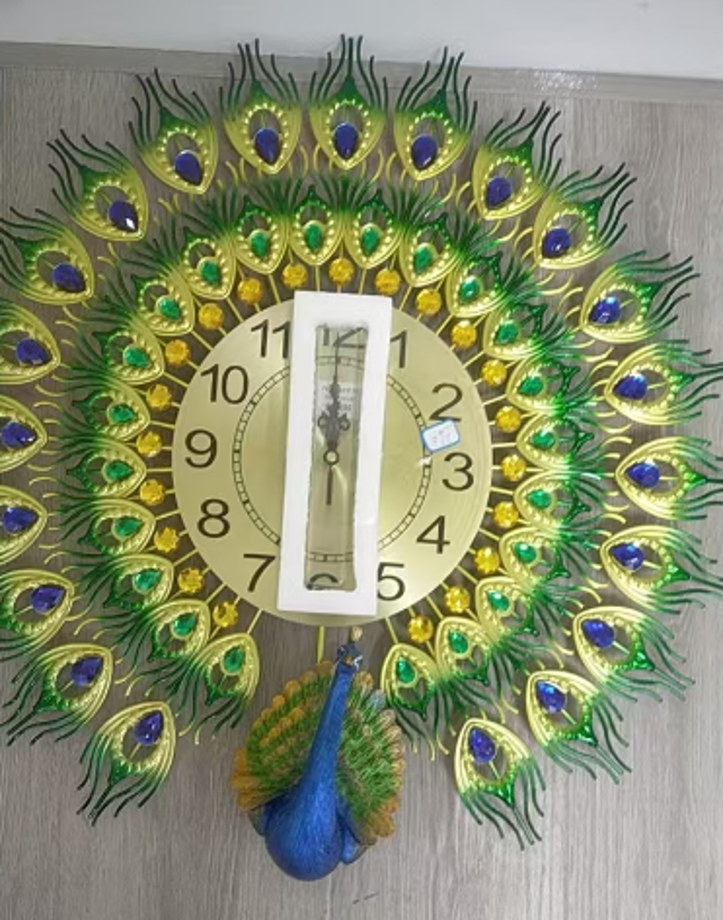 Peacock Wall Clock 60 x 60