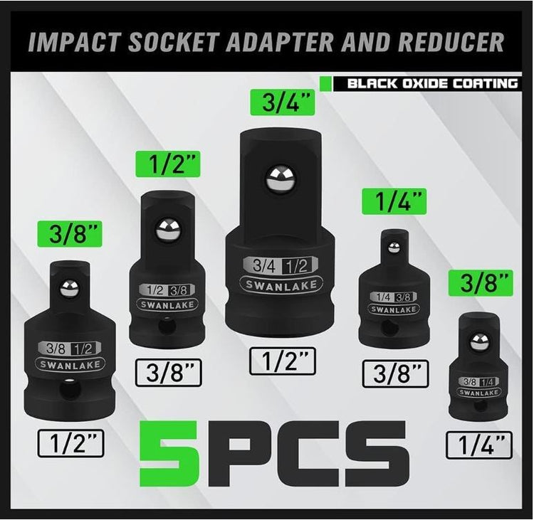 5pc Impact Socket Adaptor & Reducer 66049