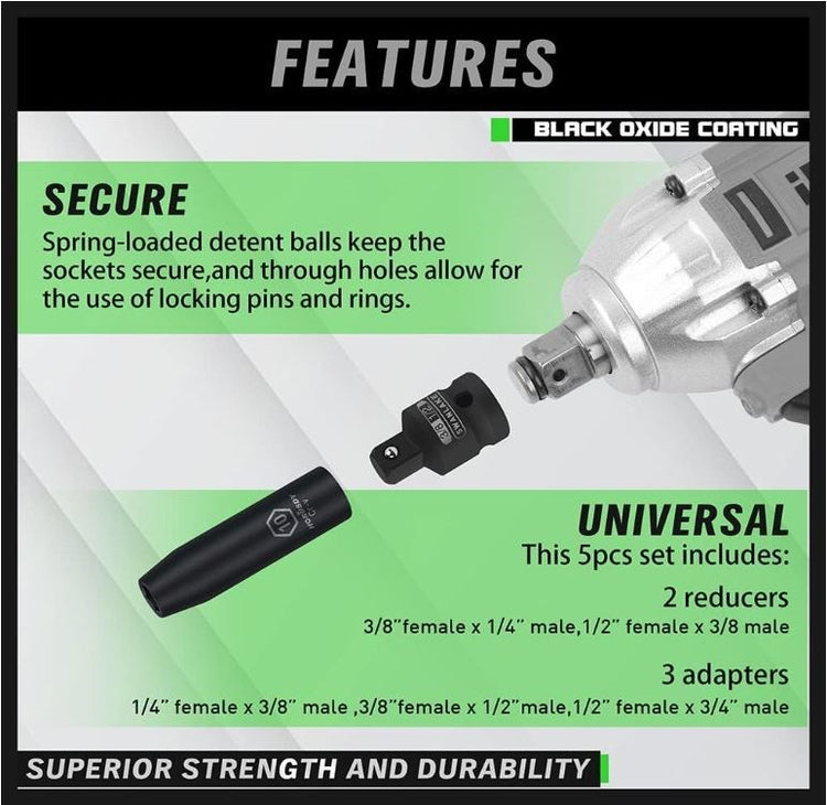 5pc Impact Socket Adaptor & Reducer 66049