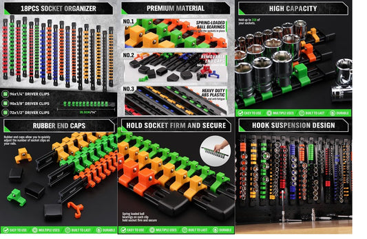 18pc Socket Rack 66143