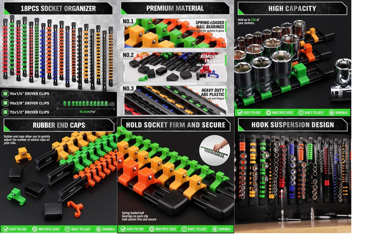 18pc Socket Rack 66143