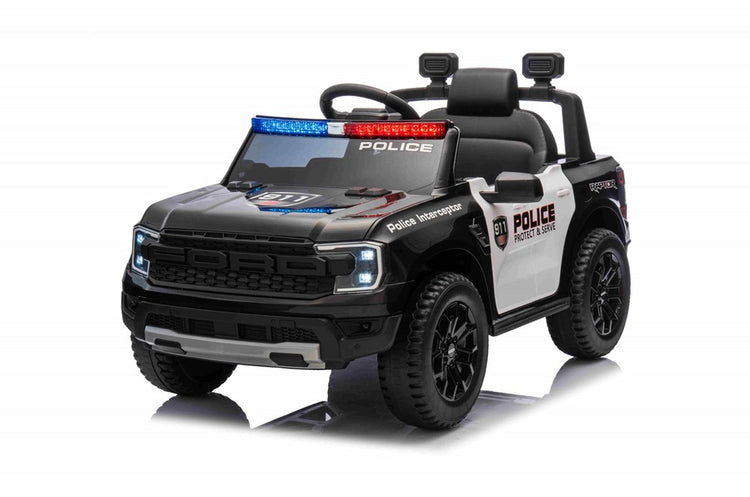 Ride On Ford Ranger Raptor Police Car Black 707-P