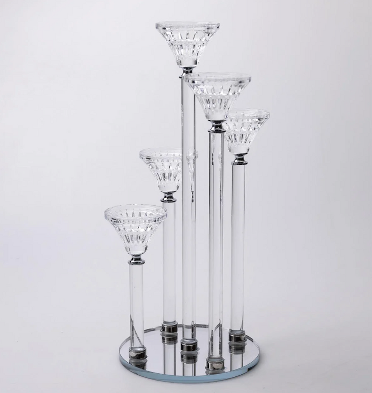 Glass Crystal Candle Stand 7275-28