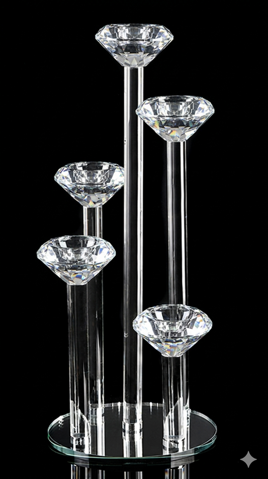 Glass Crystal Candle Stand 7275-32