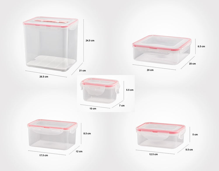 Rectangle food container set 16pc 79235