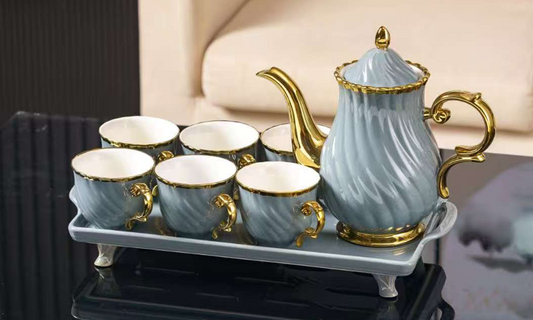 Blue Tea Cup 8pc Set 803-11