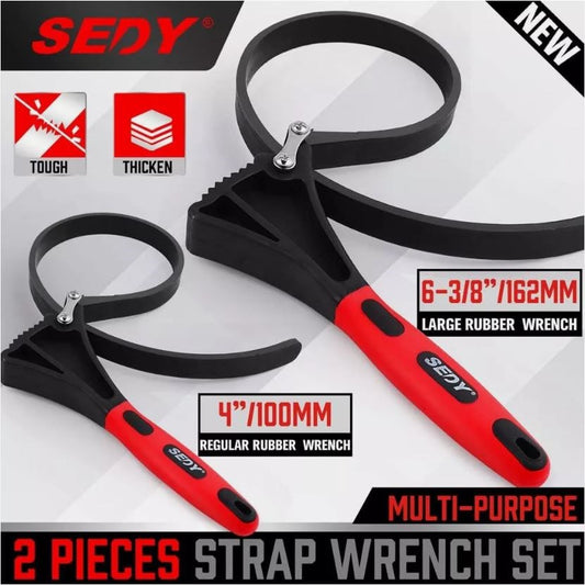 2pc Multi-purpose Strap Wrench Set 81025