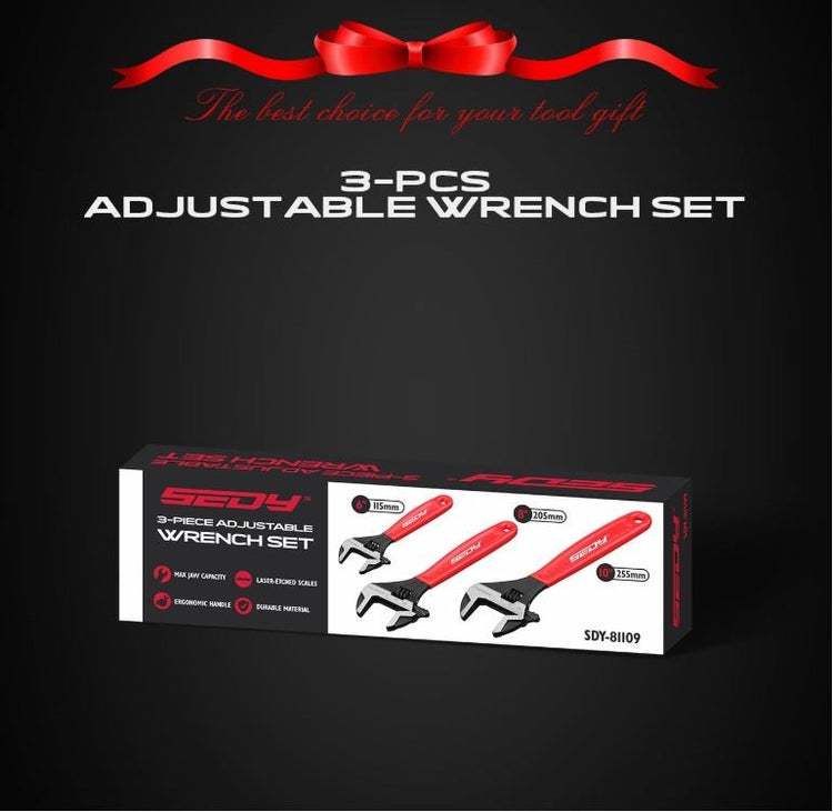 3pc Adjustable Wrench Set 81109