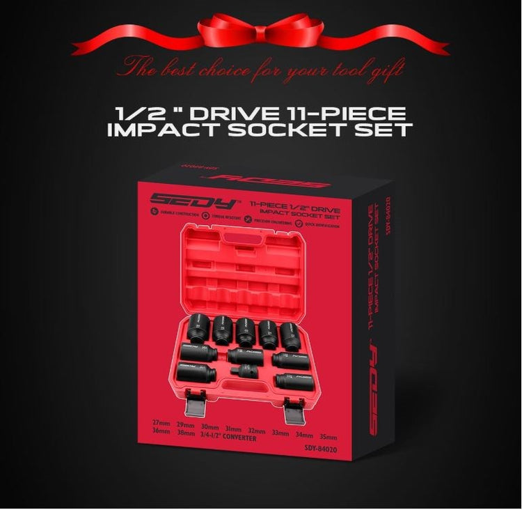 11pc Black Impact Socket Set 84020