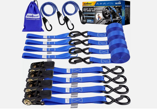 Heavy Duty Ratchet Tie Down Set 86358