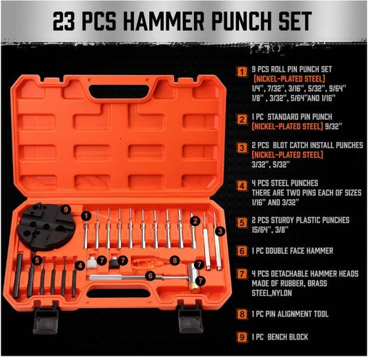 Hammer Punch & Bench Block 23pc 95209S