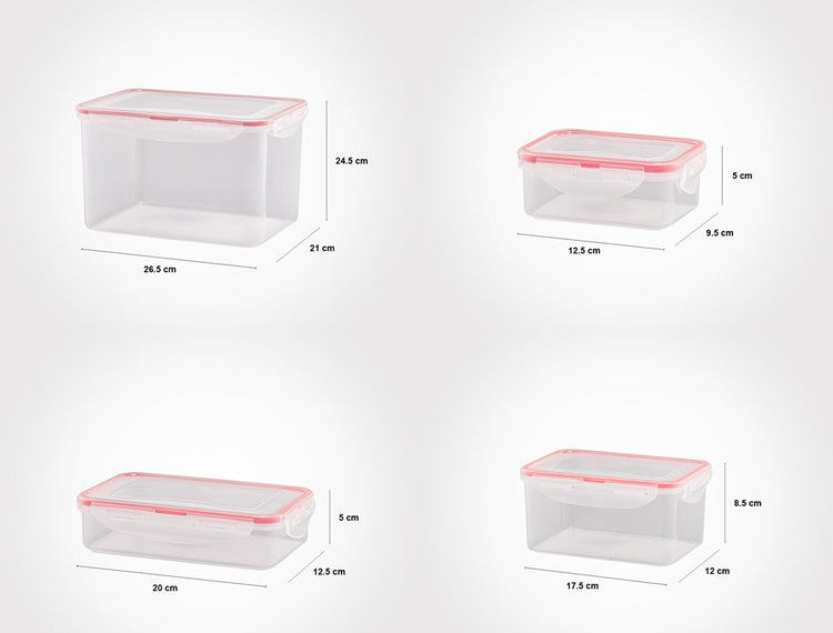 Rectangle food container set 4pc 97235