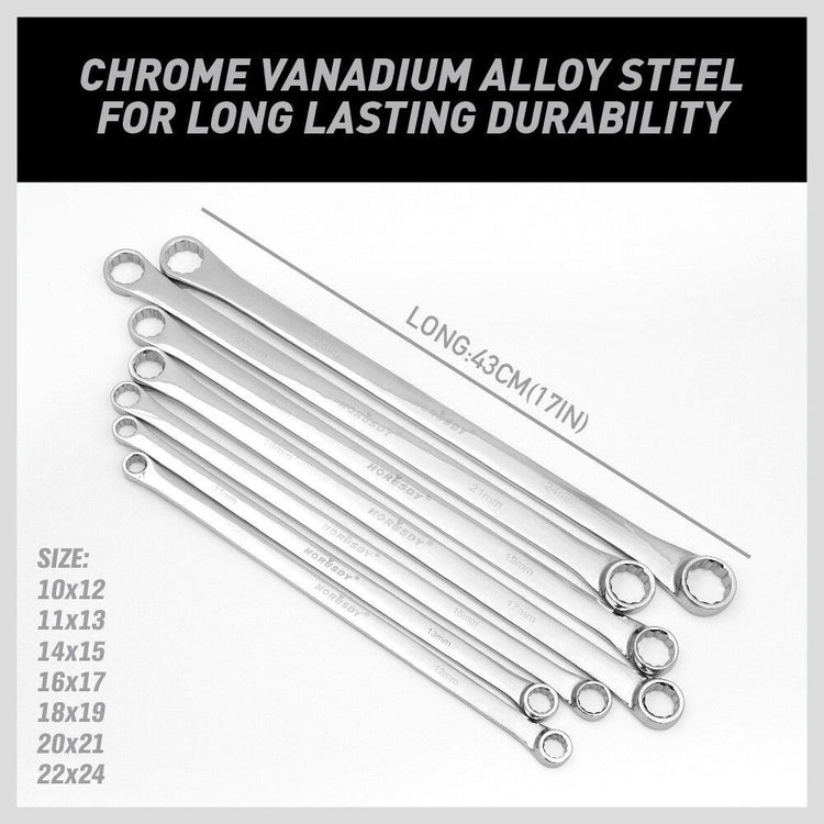 Spanner Extra Long Double Ring 7pc SDY-97443