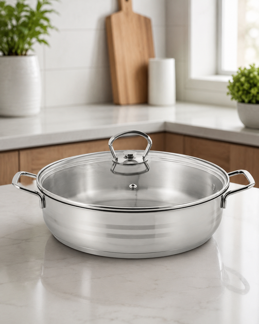 S/S Shallow Saute Pan 28cm A1901