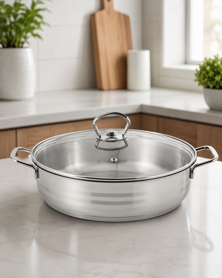 S/S Shallow Saute Pan 28cm A1901