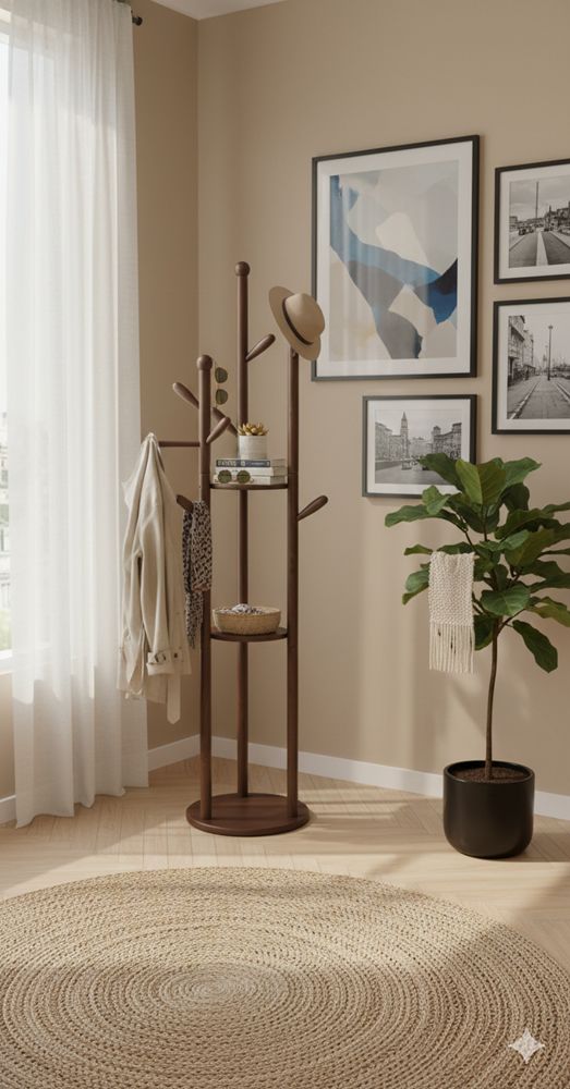 Brown Coat Rack A22-681