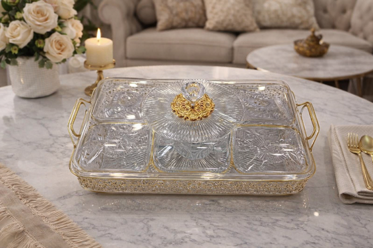 Dessert Tray with Lid A936-B1