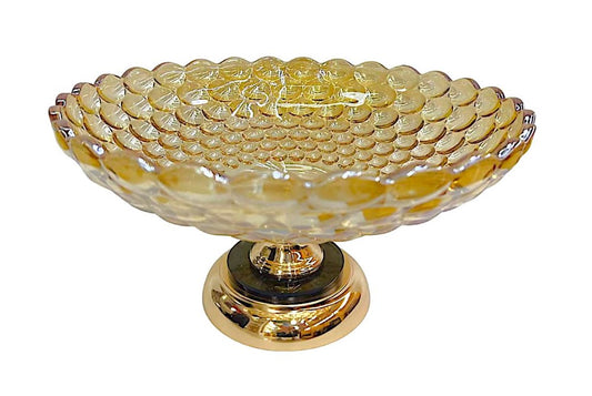 Glass Fruit Stand Gold AAA-4
