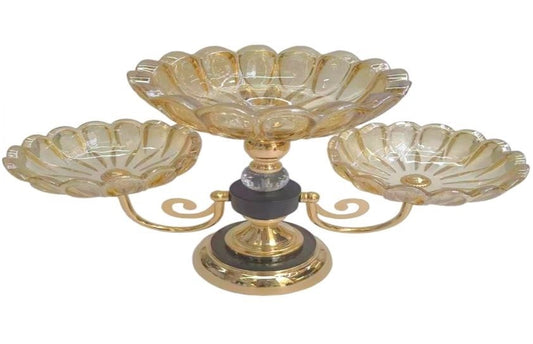 Fruit Stand 3 Bowl Gold AAA-19