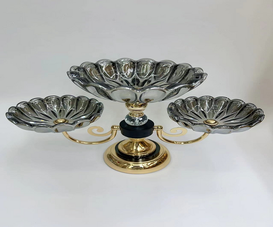 Fruit Stand 3 Bowl Black AAA-20