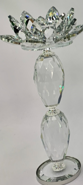 Candle Holder Crystal Tealight Decor Stand Large