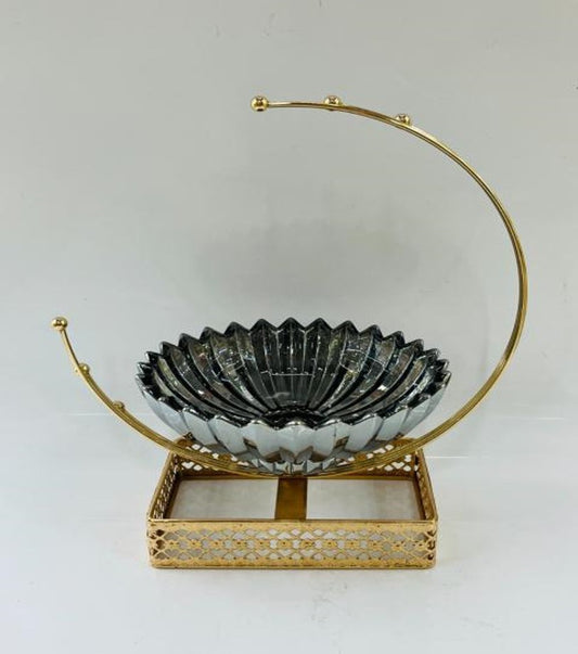 Fruit Stand Glass Gold AAA-6