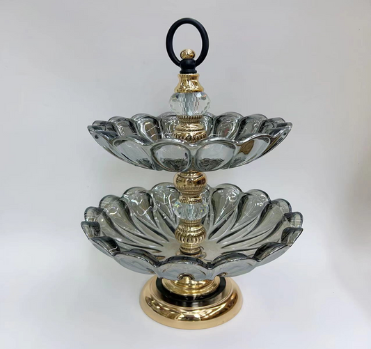 Cupcake Stand Glass Black AAA-6