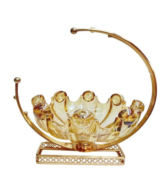 Fruit Stand Glass Gold AAA-7