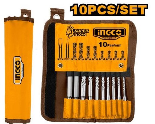 Hammer Drill & Chisels Bit 10pc AKD2101