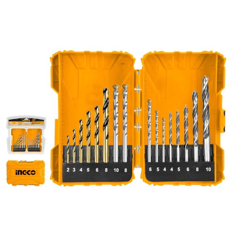 Metal, Masonry and Wood Drill Bits Set 16pc AKDL11601