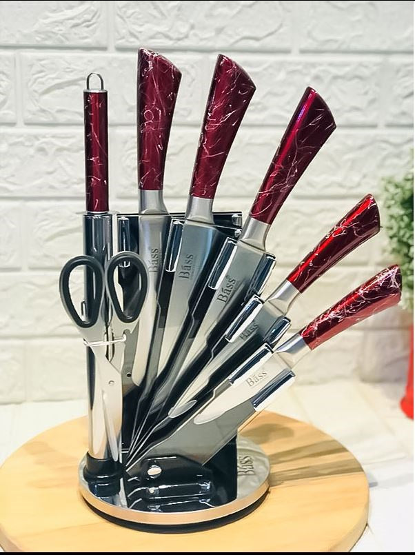 Knife Set 8pc Red B11214