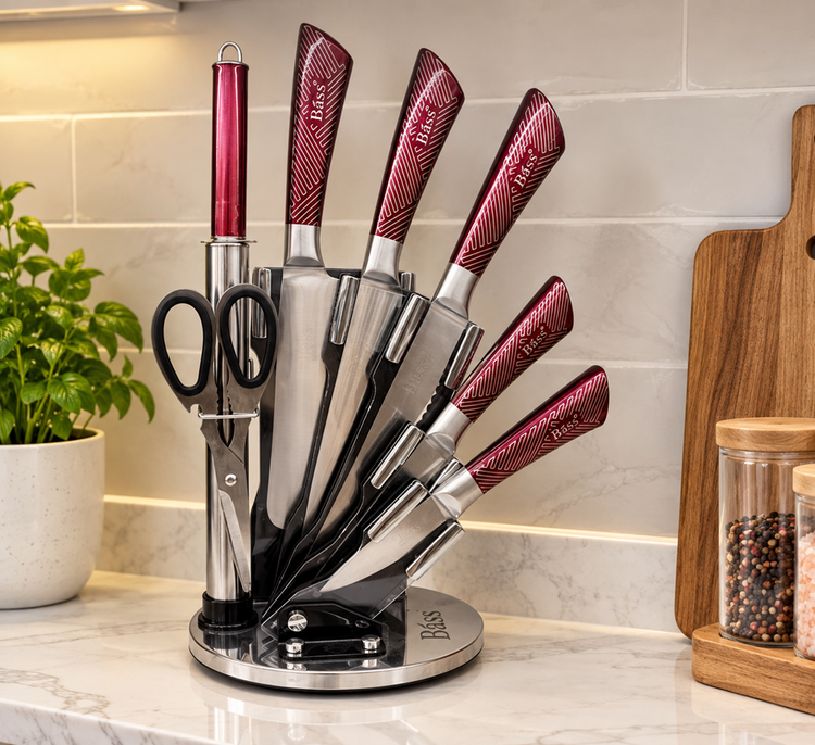 Knife 8pc Set Red B15714