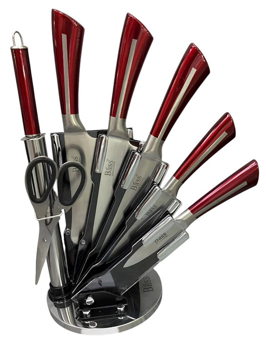 Knife Set 8pc Red B4714