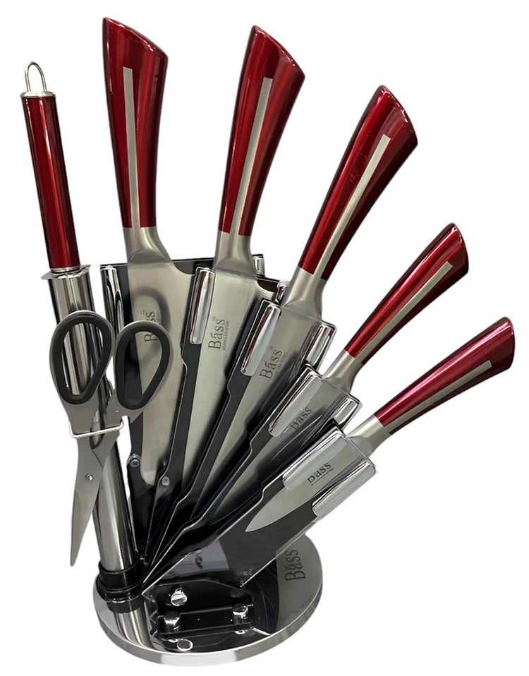 Knife Set 8pc Red B4714